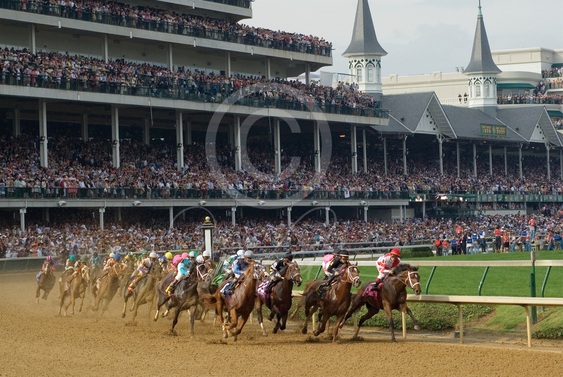 The Kentucky Derby, a fine art horse racing print. The Classic race of